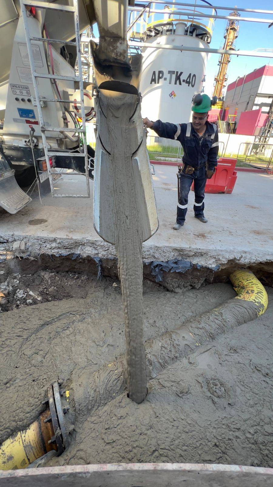 Obra civil en refinería