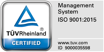 Sello TÜV Rheinland ISO 9001:2015 ID 9000035598
